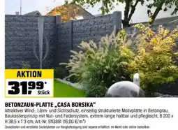 OBI BETONZAUN-PLATTE „CASA BORSIKA" Angebot