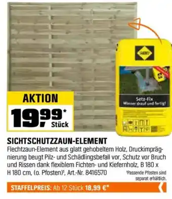 OBI SICHTSCHUTZZAUN-ELEMENT Angebot