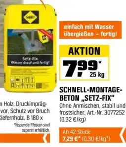 OBI Sacret SCHNELL-MONTAGE- BETON,,SETZ-FIX" Angebot
