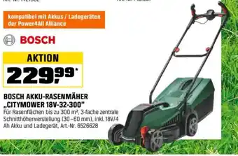 OBI BOSCH AKKU-RASENMÄHER ,,CITYMOWER 18V-32-300" Angebot