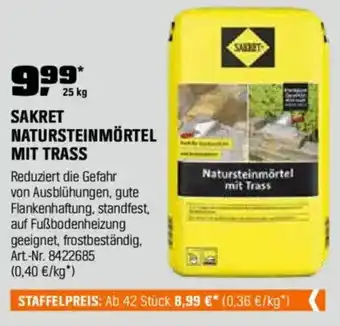 OBI SAKRET NATURSTEINMÖRTEL MIT TRASS Angebot
