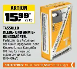 OBI TASSULLO KLEBE- UND ARMIE- RUNGSMÖRTEL Angebot