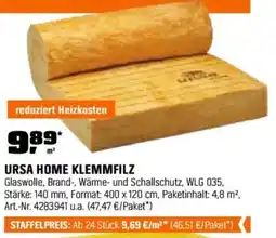 OBI URSA HOME KLEMMFILZ Angebot