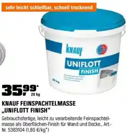 OBI KNAUF FEINSPACHTELMASSE ,,UNIFLOTT FINISH" Angebot