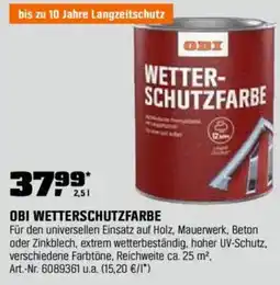 OBI OBI WETTERSCHUTZFARBE Angebot