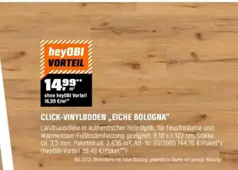OBI CLICK-VINYLBODEN „EICHE BOLOGNA" Angebot