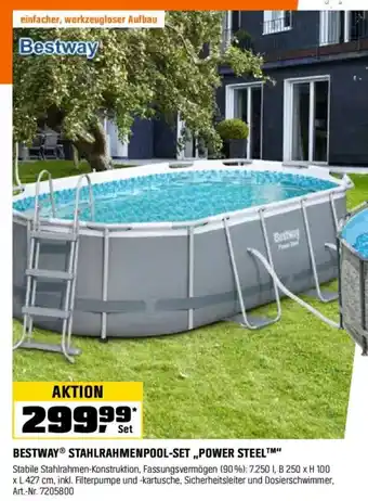 OBI BESTWAY STAHLRAHMENPOOL-SET „POWER STEEL" Angebot