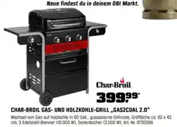 OBI CHAR-BROIL GAS- UND HOLZKOHLE-GRILL ,,GAS2COAL 2.0" Angebot