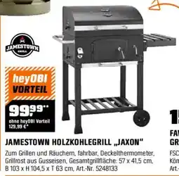 OBI JAMESTOWN GRILL HOLZKOHLEGRILL „JAXON" Angebot