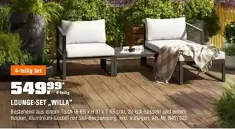 OBI LOUNGE-SET ,,WILLA" Angebot
