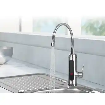 Netto Marken-Discount MAXXMEE Warm- & Kaltwasserarmatur Edelstahl 3600W chrom/schwarz inkl. 2 Aufsätze Angebot