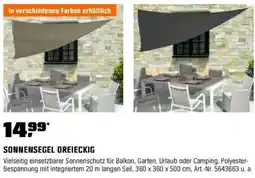 OBI SONNENSEGEL DREIECKIG Angebot