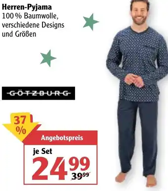 Globus Herren Pyjama Angebot