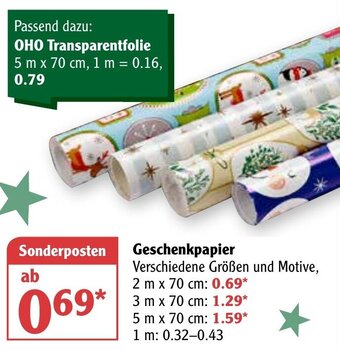 Globus Geschenkpapier Angebot