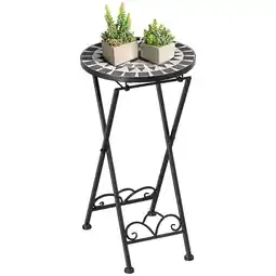 Netto Marken-Discount Outsunny Blumenständer Metall, Keramikfliesen Angebot