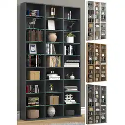 Netto Marken-Discount VCM Holz CD DVD Standregal Bücherregal Raumteiler Deko Regal Glas Zilas XL Angebot