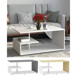 Netto Marken-Discount VCM Holz Couchtisch Sofatisch Wohnzimmertisch Beistelltisch Kaffeetisch Maliso M Angebot