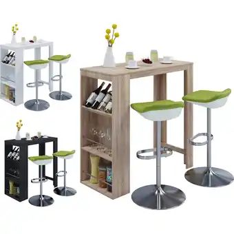 Netto Marken-Discount VCM Bartisch Tresen Stehtisch hoher Tisch H. 110 x B. 110 x T. 50 cm Bartresen Tisch - Oktola Angebot