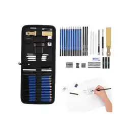 Netto Marken-Discount Professionelles 72 in 1 Skizzierset mit Bleistiftetui in Schwarz Angebot