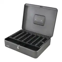 Netto Marken-Discount HMF 108-09 Geldkassette mit Münzzählbrett, 30 x 24 x 9 cm, Silber Angebot