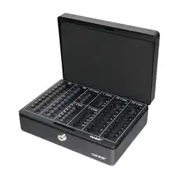 Netto Marken-Discount HMF 208-02 Geldkassette mit Münzzählbrett, 25 x 18 x 9 cm, Schwarz Angebot