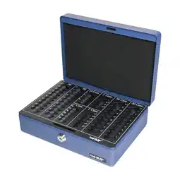 Netto Marken-Discount HMF 208-05 Geldkassette mit Münzzählbrett, 25 x 18 x 9 cm, Blau Angebot