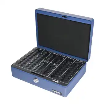 Netto Marken-Discount HMF 208-05 Geldkassette mit Münzzählbrett, 25 x 18 x 9 cm, Blau Angebot