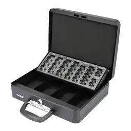 Netto Marken-Discount HMF 10016-02 Geldkassette mit Münzzählbrett und Koffertragegriff, 30,5 x 24 x 8,5 cm, Schwarz Angebot