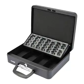 Netto Marken-Discount HMF 10016-02 Geldkassette mit Münzzählbrett und Koffertragegriff, 30,5 x 24 x 8,5 cm, Schwarz Angebot