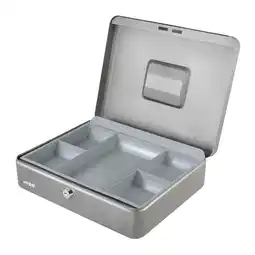Netto Marken-Discount HMF 10130-09 Geldkassette mit Münzeinsatz, 30 x 24 x 9 cm, Silber Angebot