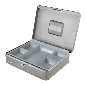 Netto Marken-Discount HMF 10130-09 Geldkassette mit Münzeinsatz, 30 x 24 x 9 cm, Silber Angebot