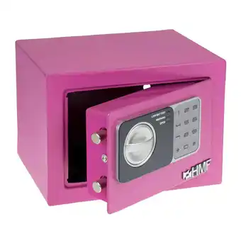 Netto Marken-Discount HMF 46126-15 Tresor mit Zahlenschloss, Möbeltresor klein, 23 x 17 x 17 cm, Pink Angebot