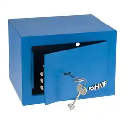 Netto Marken-Discount HMF 49216-05 Tresor mit Schlüssel, Möbeltresor klein, 23 x 17 x 17 cm, Blau Angebot