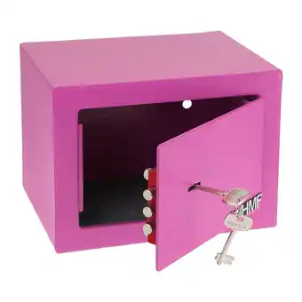 Netto Marken-Discount HMF 49216-15 Tresor mit Schlüssel, Möbeltresor klein, 23 x 17 x 17 cm, Pink Angebot