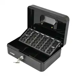 Netto Marken-Discount HMF 10022-02 Geldkassette mit Münzzählbrett, 25 x 18 x 9 cm, Schwarz Angebot