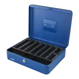 Netto Marken-Discount HMF 108-05 Geldkassette mit Münzzählbrett, 30 x 24 x 9 cm, Blau Angebot