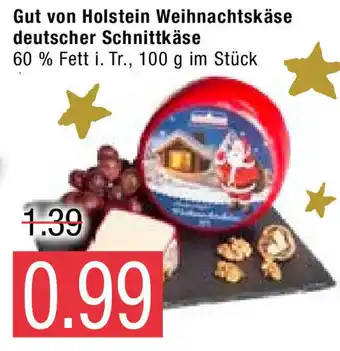 Marktkauf Gut von Holstein Weihnachtskäse deutscher Schnittkäse 100g Angebot