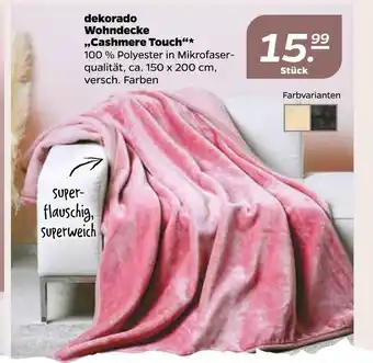 NETTO Dekorado wohndecke „cashmere touch“ Angebot