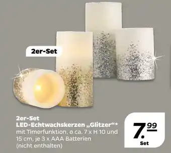 NETTO Led-echtwachskerzen „glitzer“ Angebot