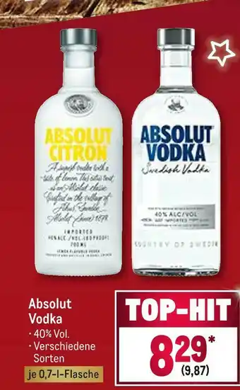 METRO Absolut vodka Angebot