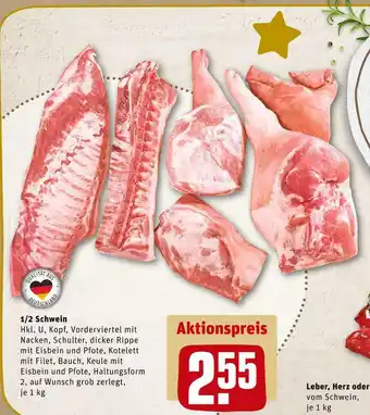 REWE 1/2 schwein Angebot