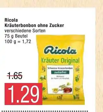 Marktkauf Ricola Kräuterbonbon Ohne Zucker 75g Beutel Angebot