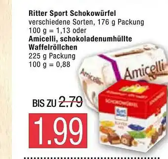 Marktkauf Ritter Sport Schokowürfel Oder Amicellli, Schokoladenumhüllte Waffelröllchen Angebot