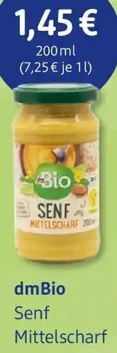 dm drogerie dmBio Senf Mittelscharf Angebot