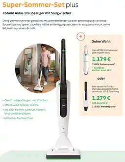 Vorwerk Kobold Akku-Staubsauger mit Saugwischer Angebot