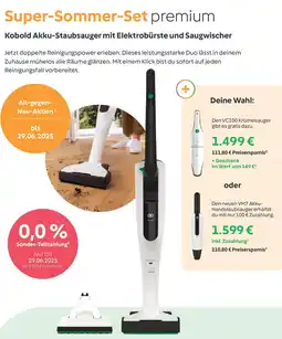 Vorwerk Kobold Akku-Staubsauger mit Elektrobürste und Saugwischer Angebot