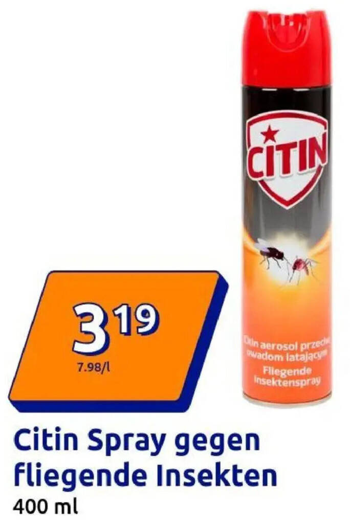 Citin Spray gegen fliegende Insekten 400 ml Angebot bei Action