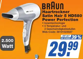 K+B Expert BRAUN Haartrockner Satin Hair 5 HD580 Power Perfection Angebot