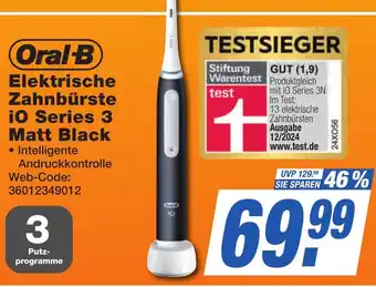 K+B Expert Oral-B Elektrische Zahnbürste iO Series 3 Matt Black Angebot