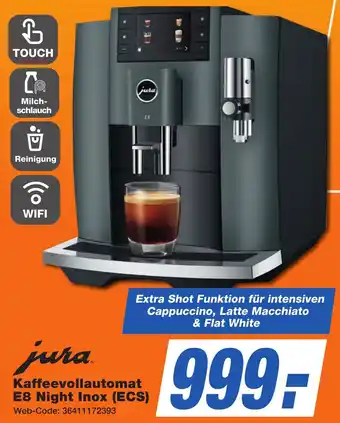 K+B Expert jura Kaffeevollautomat E8 Night Inox (ECS) Angebot
